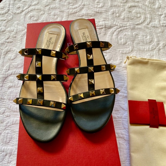 Valentino Garavani Rock Stud Sandals - Picture 1 of 16